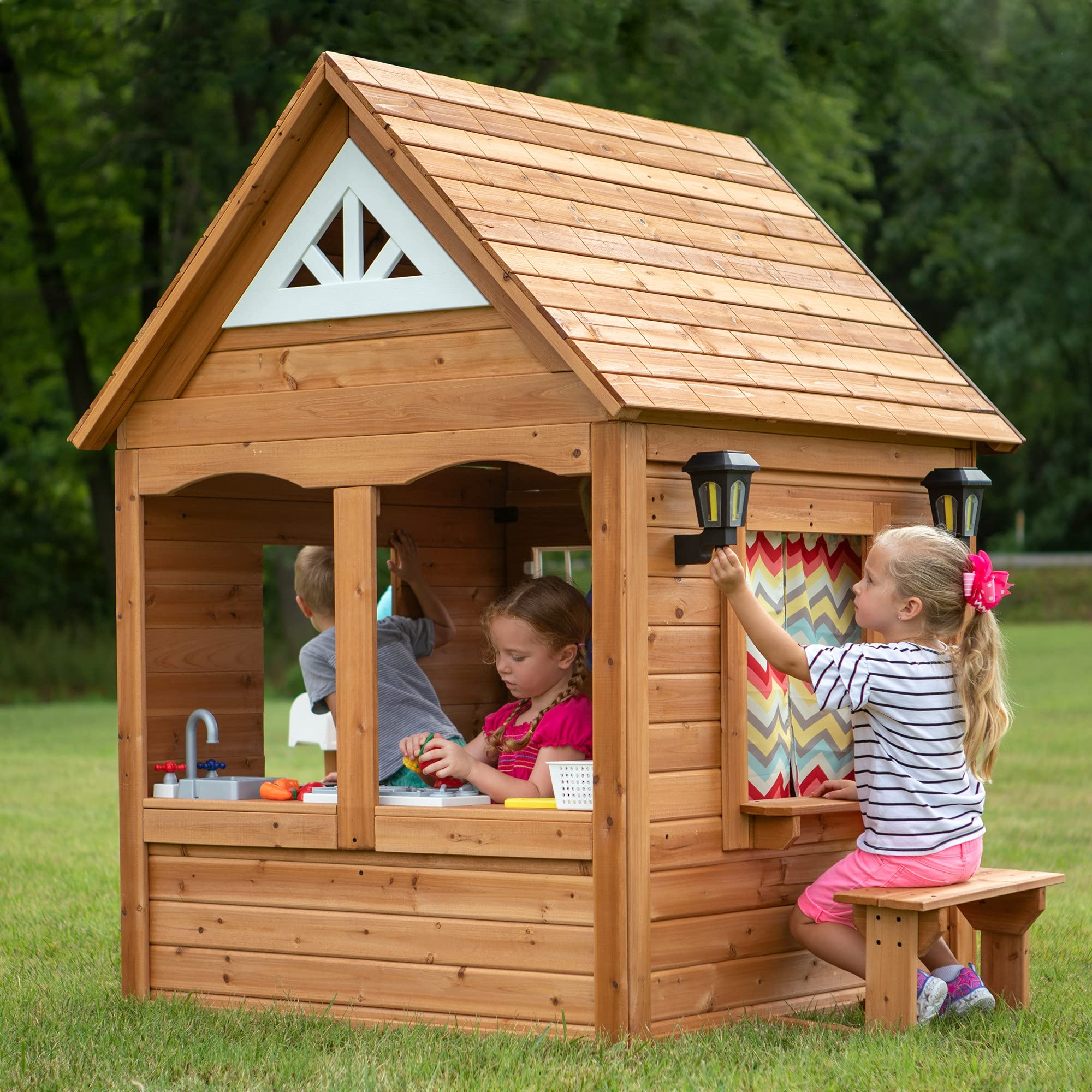 Aspen All Cedar Wooden Playhouse