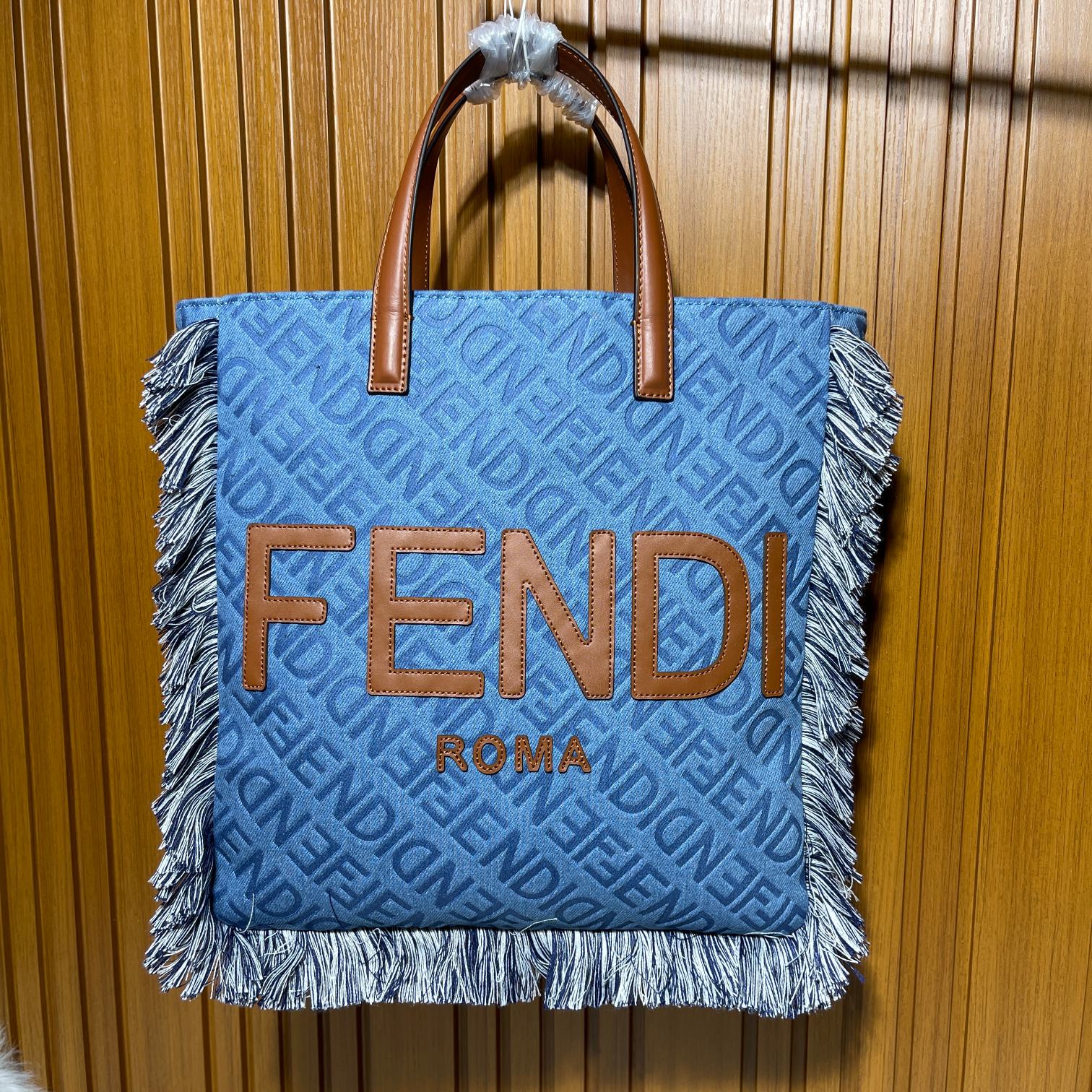 Fendi denim tote bag shoulder bag