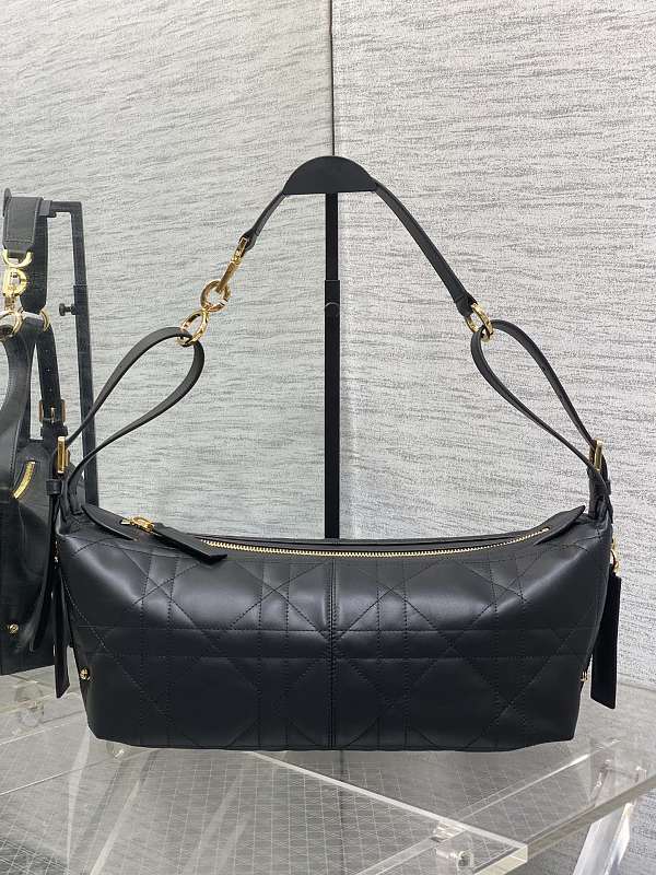 Dior Journey Hobo Bag Medium Black Cannage