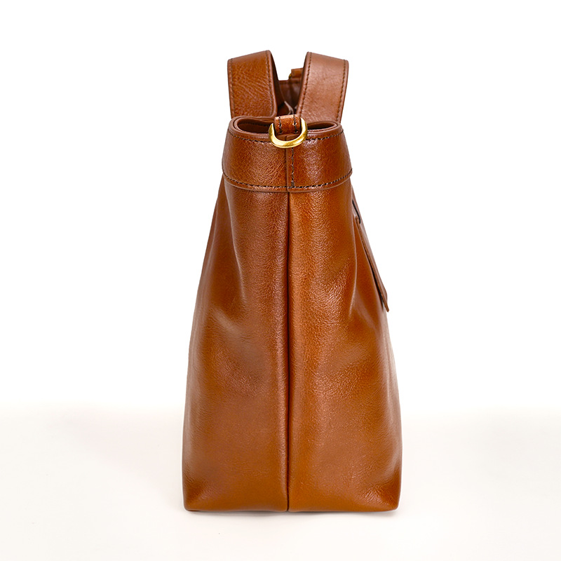 Full-Grain Leather Tote Bag Cognac
