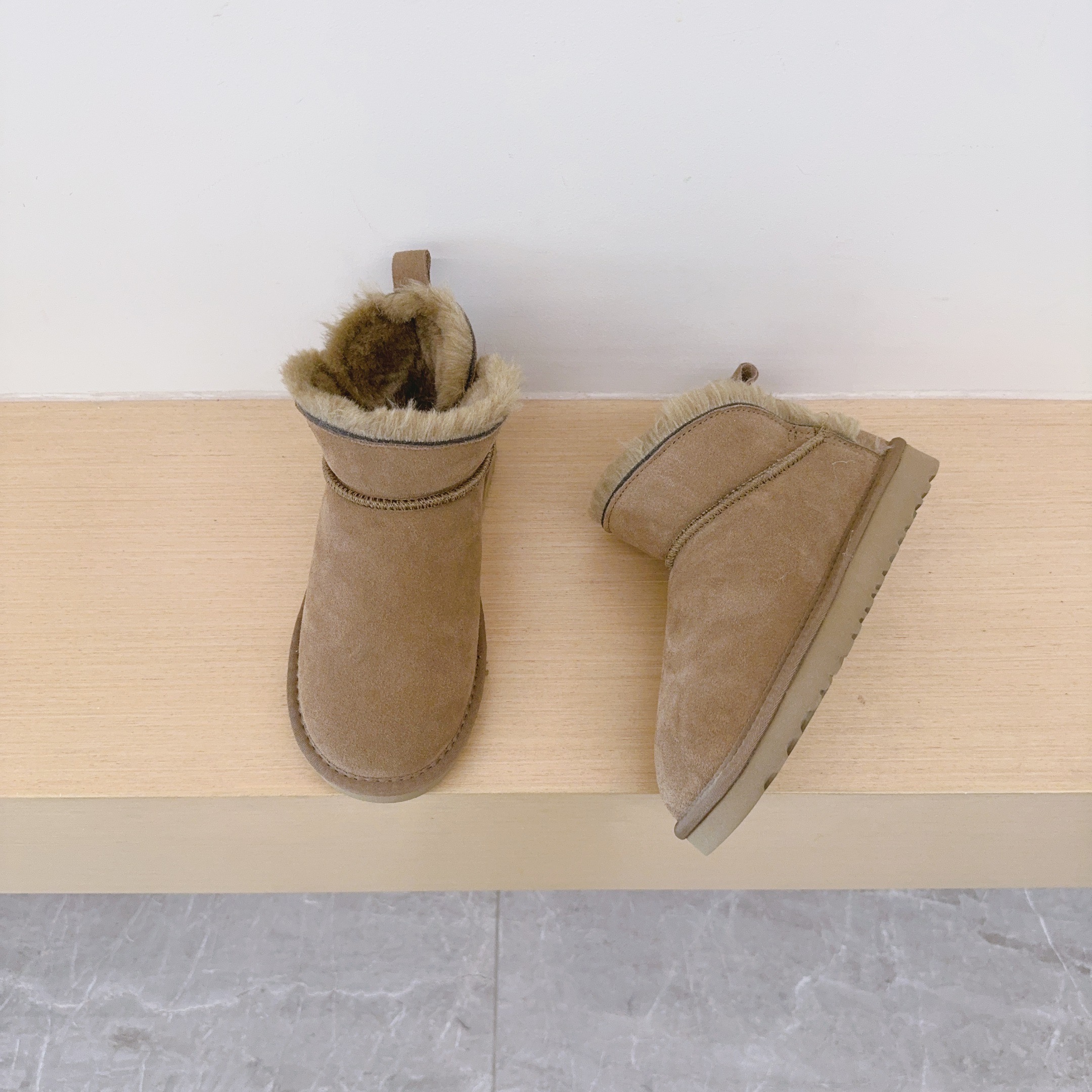Fur Trim Ankle Boots