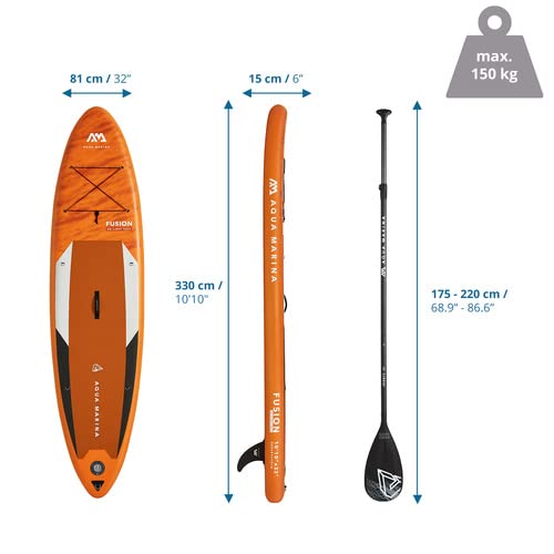 Stand Up Paddle Board - FUSION 10'10 - Inflatable SUP Package