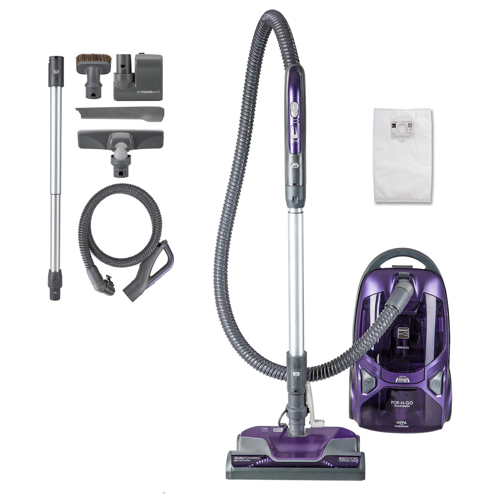 Canister Vacuum Cleaner 2-Motor Power Suction with Pet