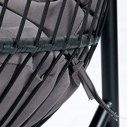 Double Hanging Egg Chair Swing - Hanging Wicker Rattan Swing