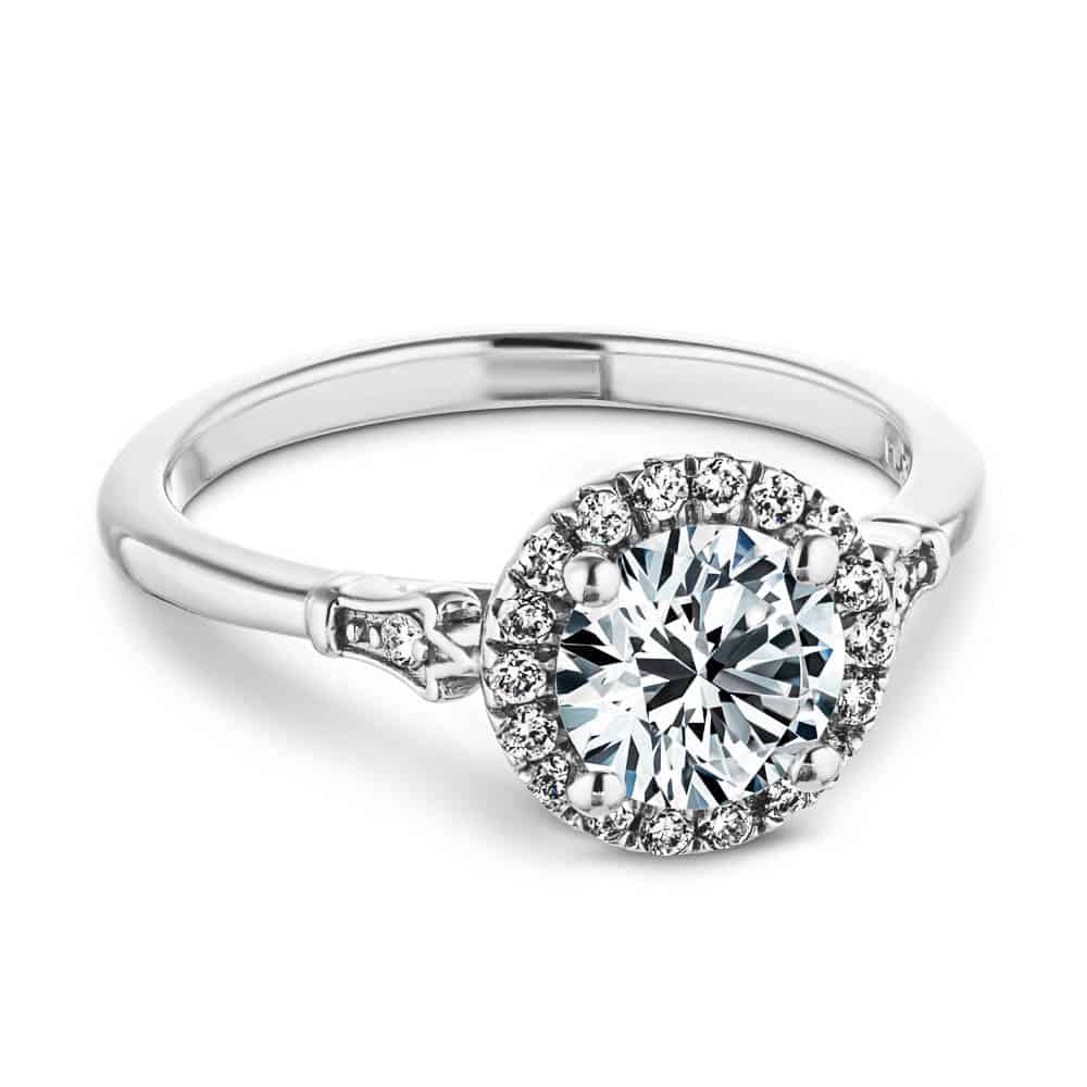 Briar Round Lab Grown Diamond Suspended Halo Engagement Ring