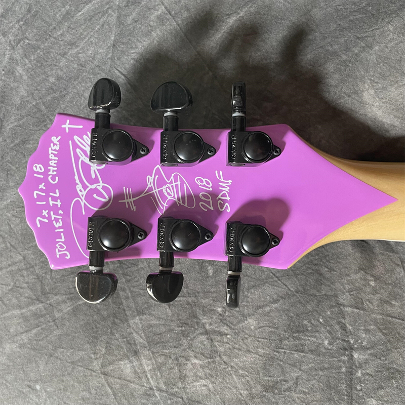 Purple Zakk Electric Guitar HH Pickups Floyd Rose Bridge Black Hardware