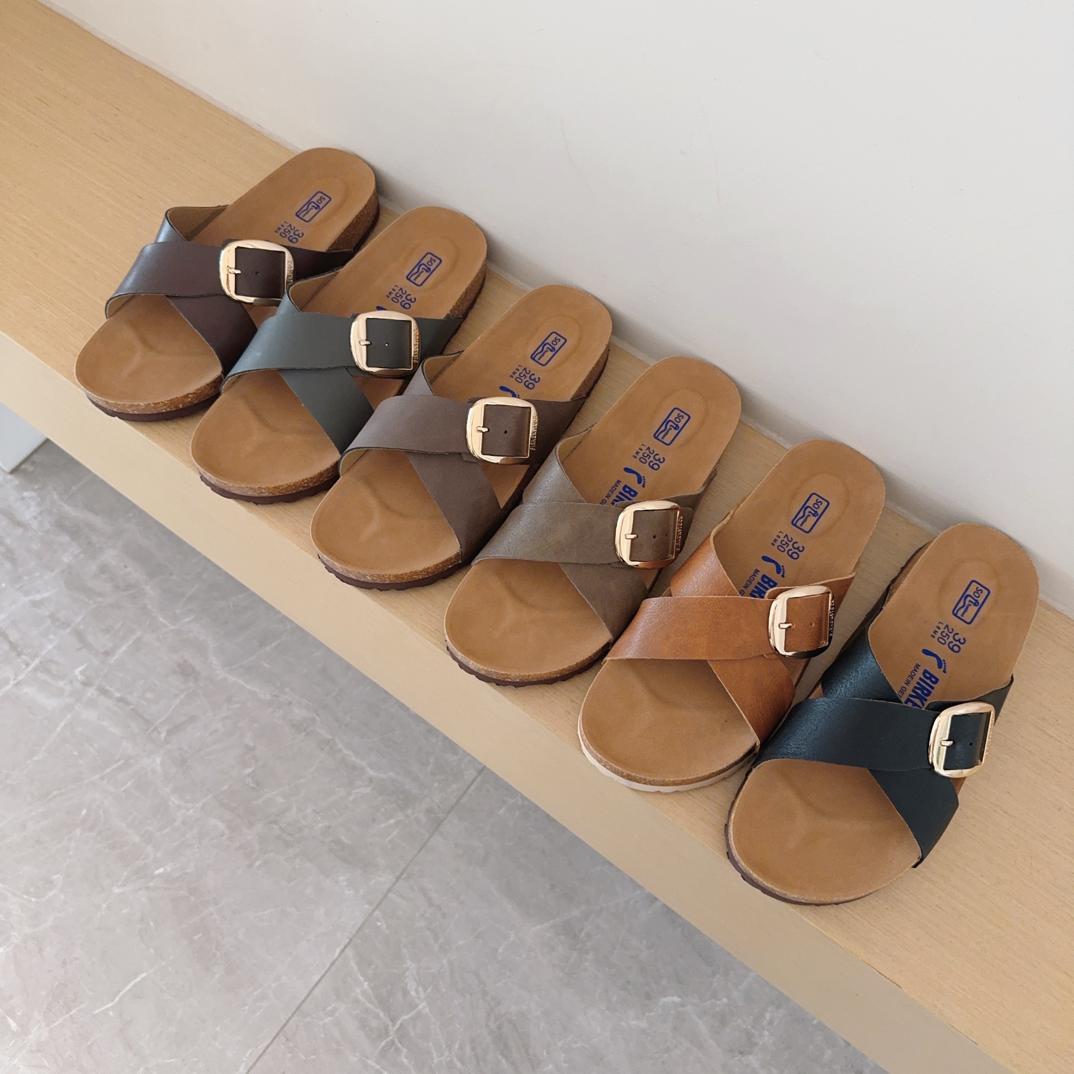 Birken-Style Cross-Strap Sandals