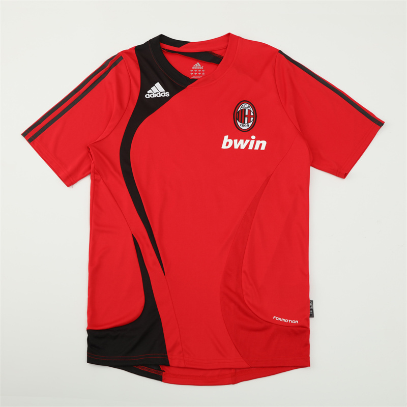 2007/08 AC Milan Retro Short Sleeves Training Jersey - Red