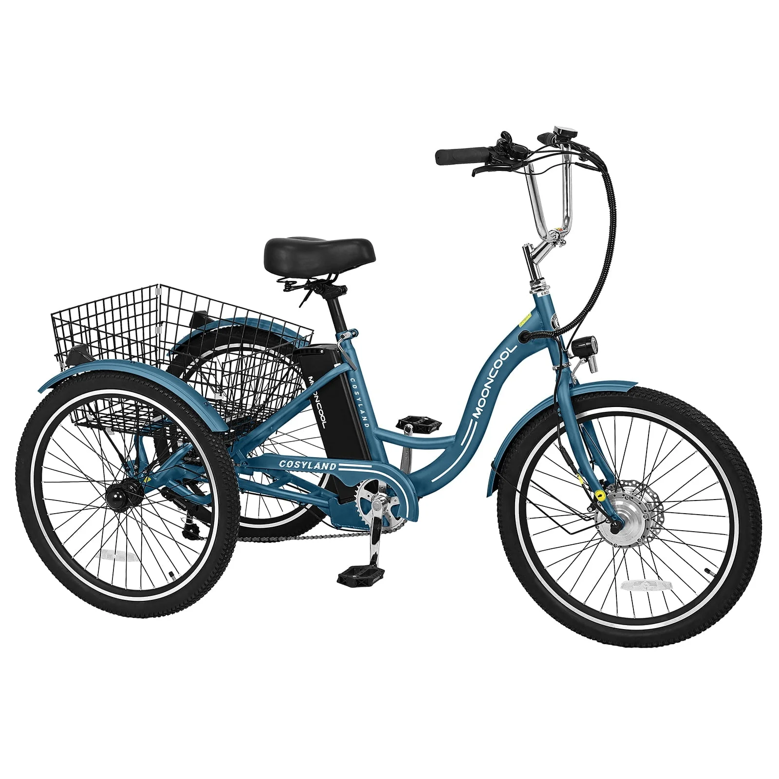 Lilypelle 24in 3-Wheel Electric Tricycle, 350W, 36V 10.4Ah