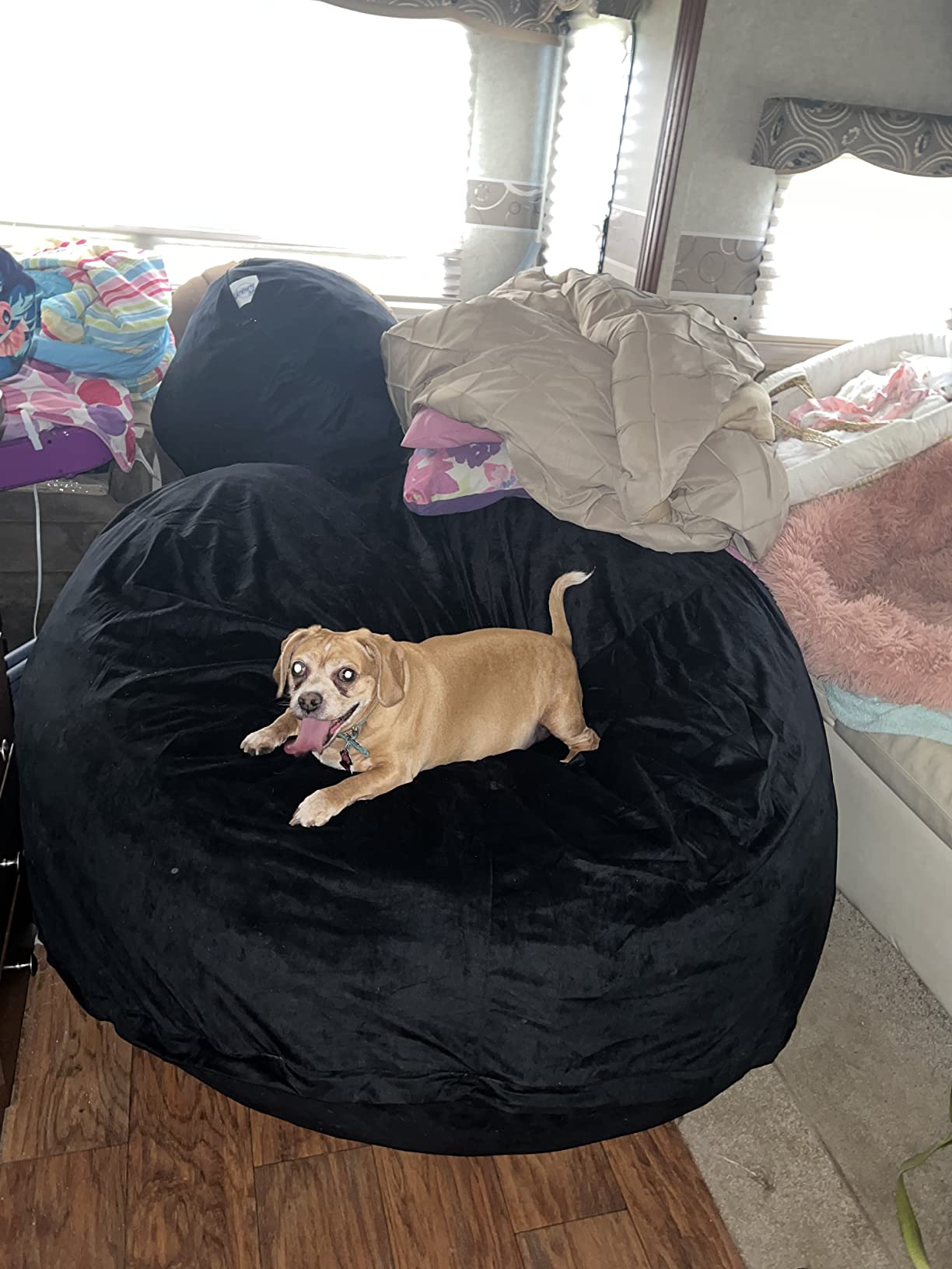 6000 Bean Bag Chair withFootstool: Giant Foam-Filled Furniture
