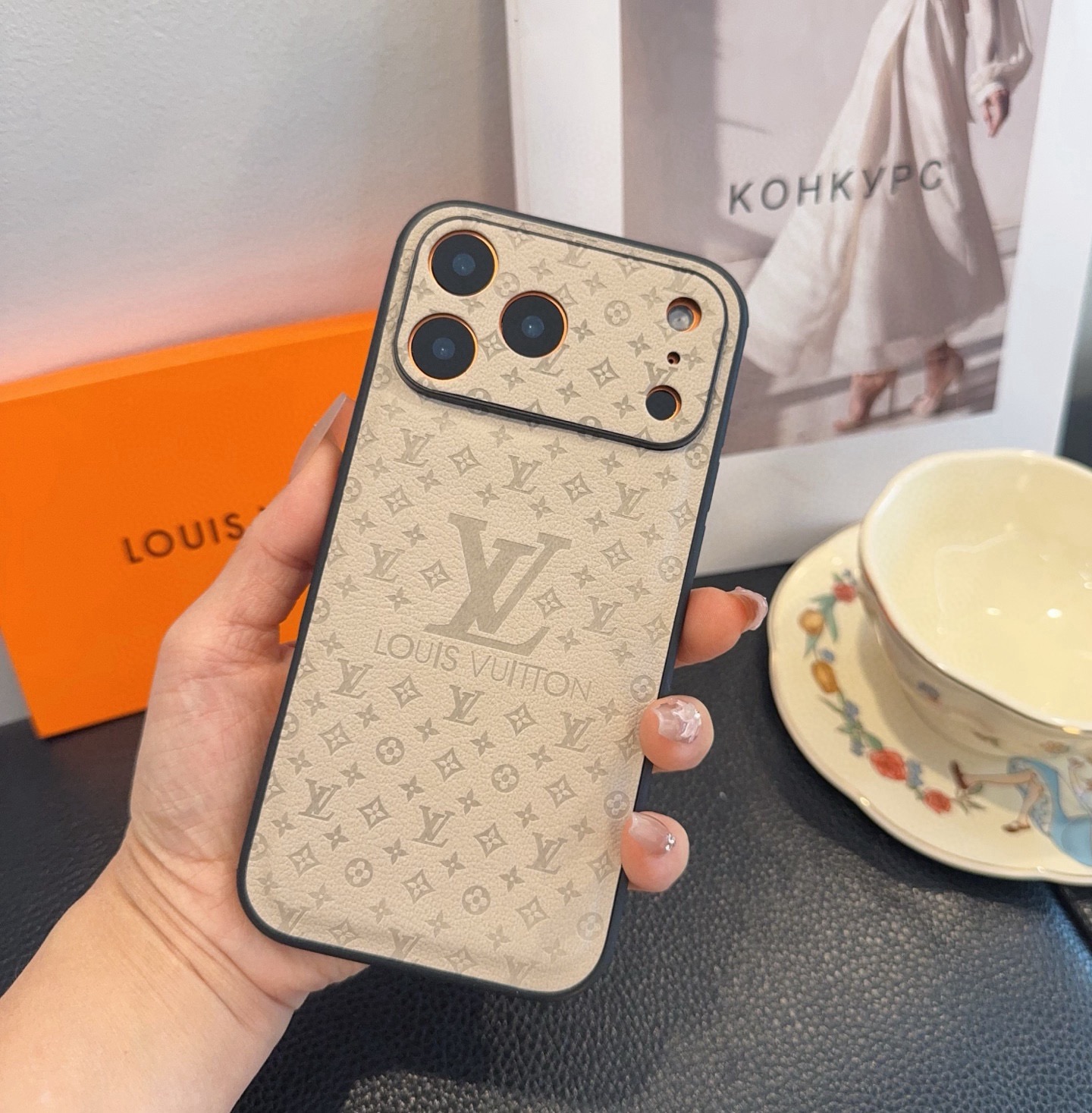 LV Leather Phone Case | Precise Cutouts & Full Edge Protection