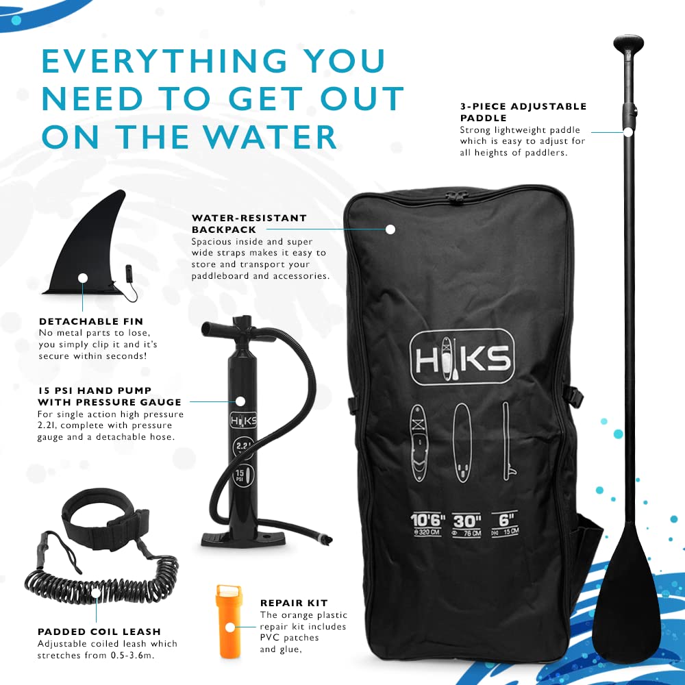 SUP Inflatable Stand Up Paddle Board Set Inc Paddle