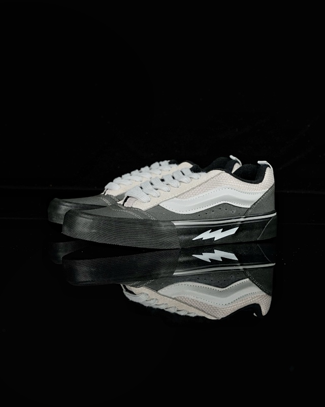 Vans Knu Skool Black Grey Lightning Chunky Sneakers