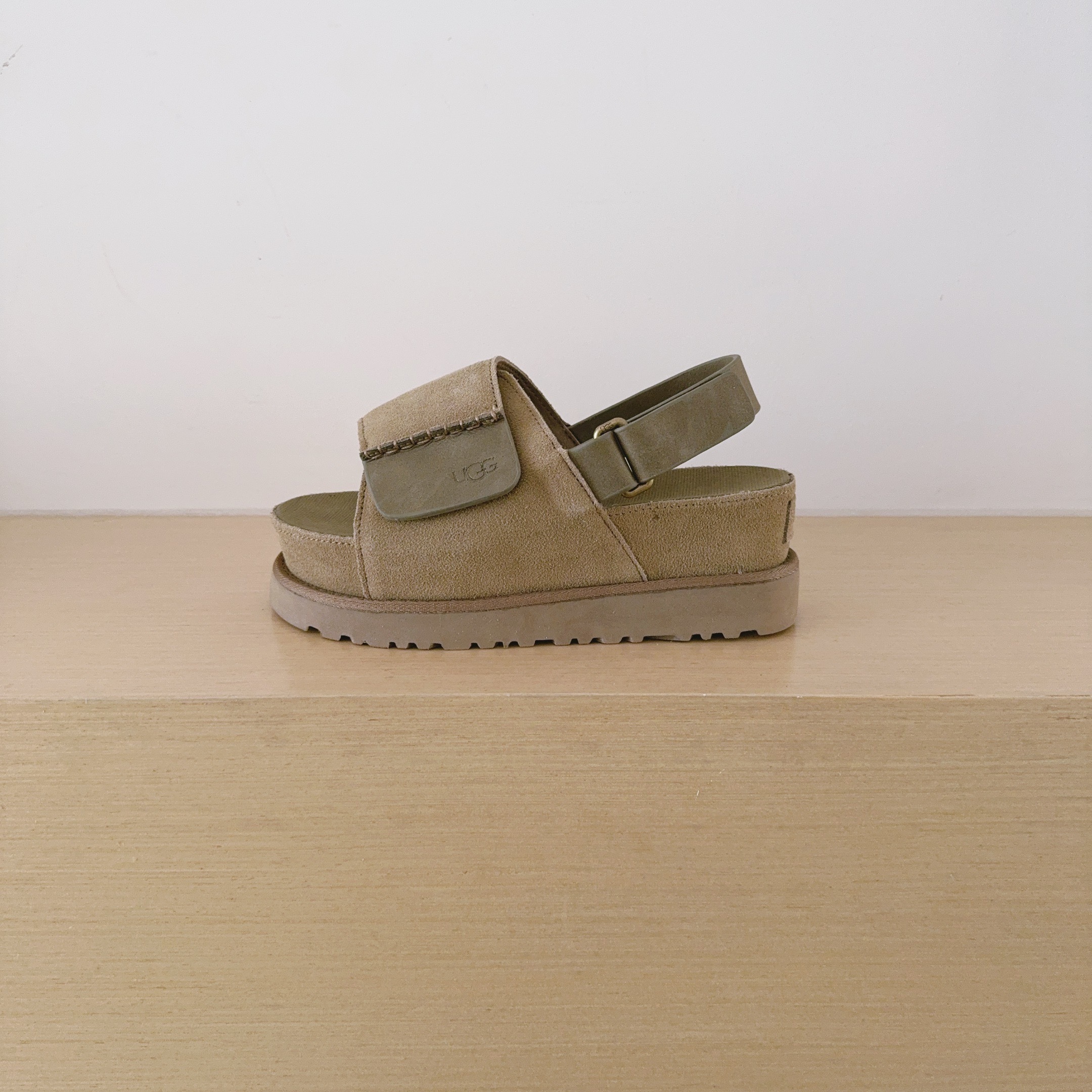 Wide Hook-And-Loop Backstrap Sandals