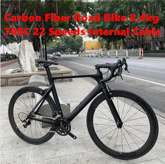 High Rise Bent Handlebar Road Bike Carbon Fiber Hub Wheel C Brake