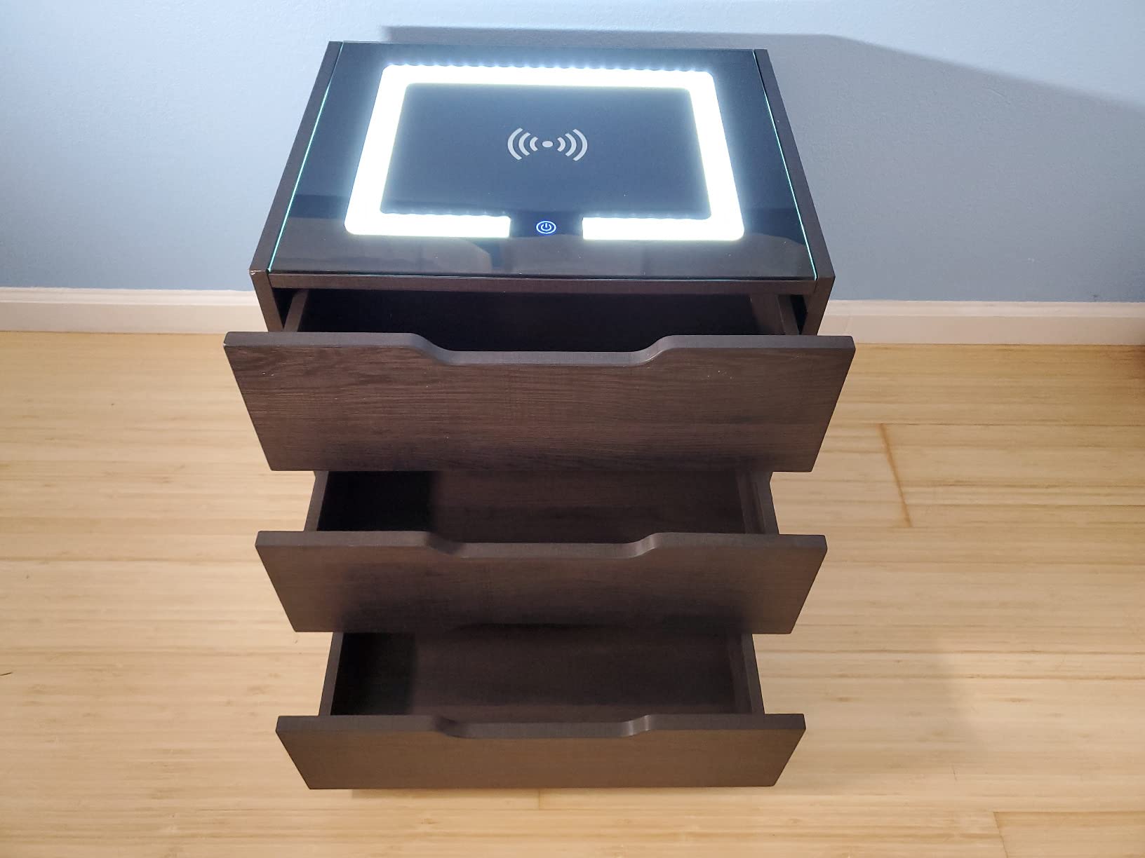 Nightstands Wireless Charging Station and LED Lights