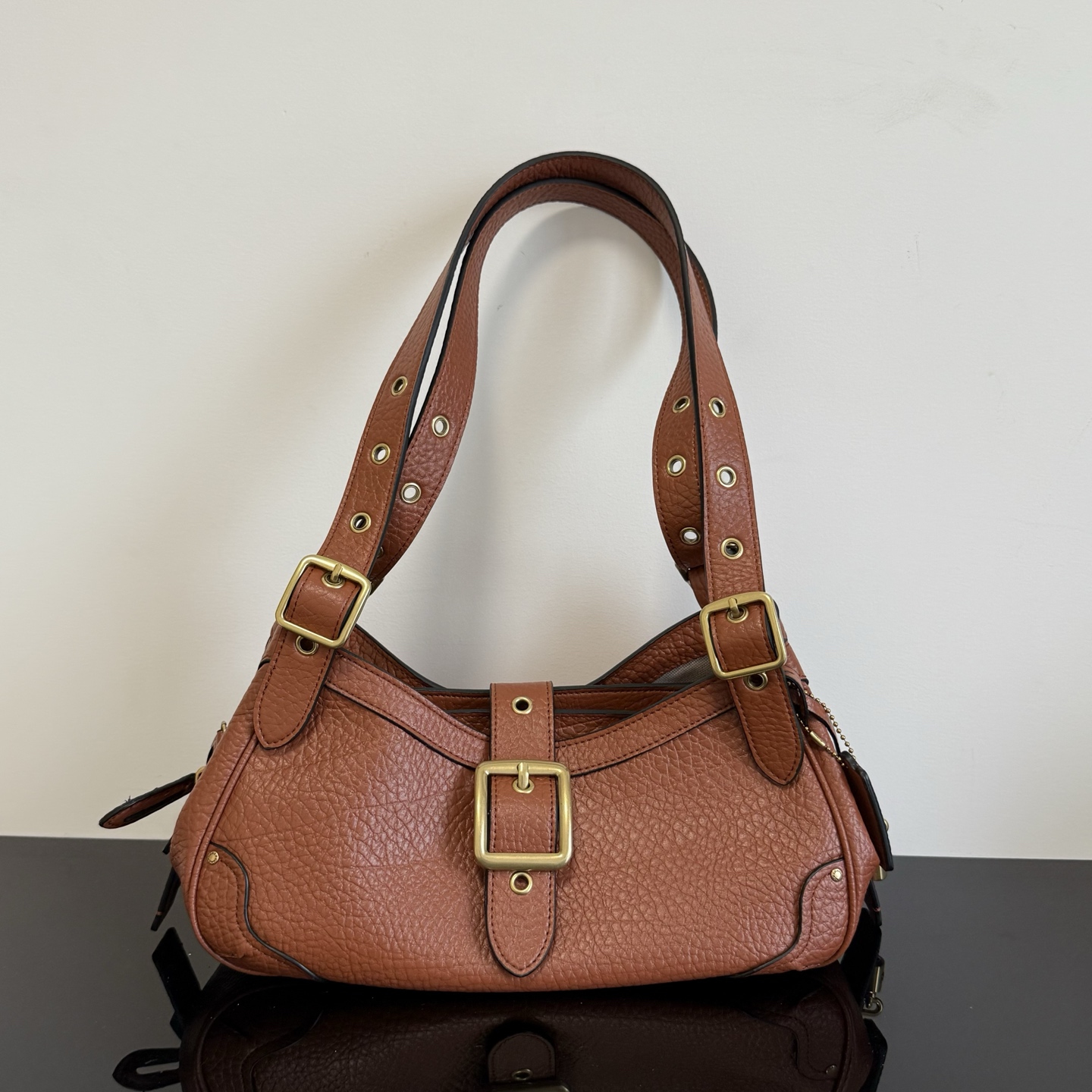 Coach drifter 31 shoulder bag in pebbled leather