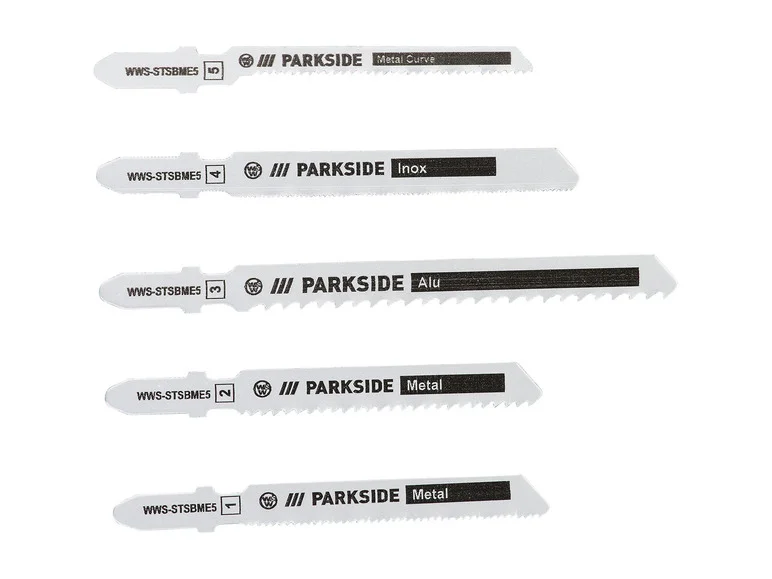 PARKSIDE® Set de lames de scie sauteuse PSTZ 3 A1, 5 pièces