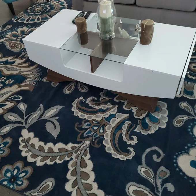 Madilynn Trestle Coffee Table with Storage