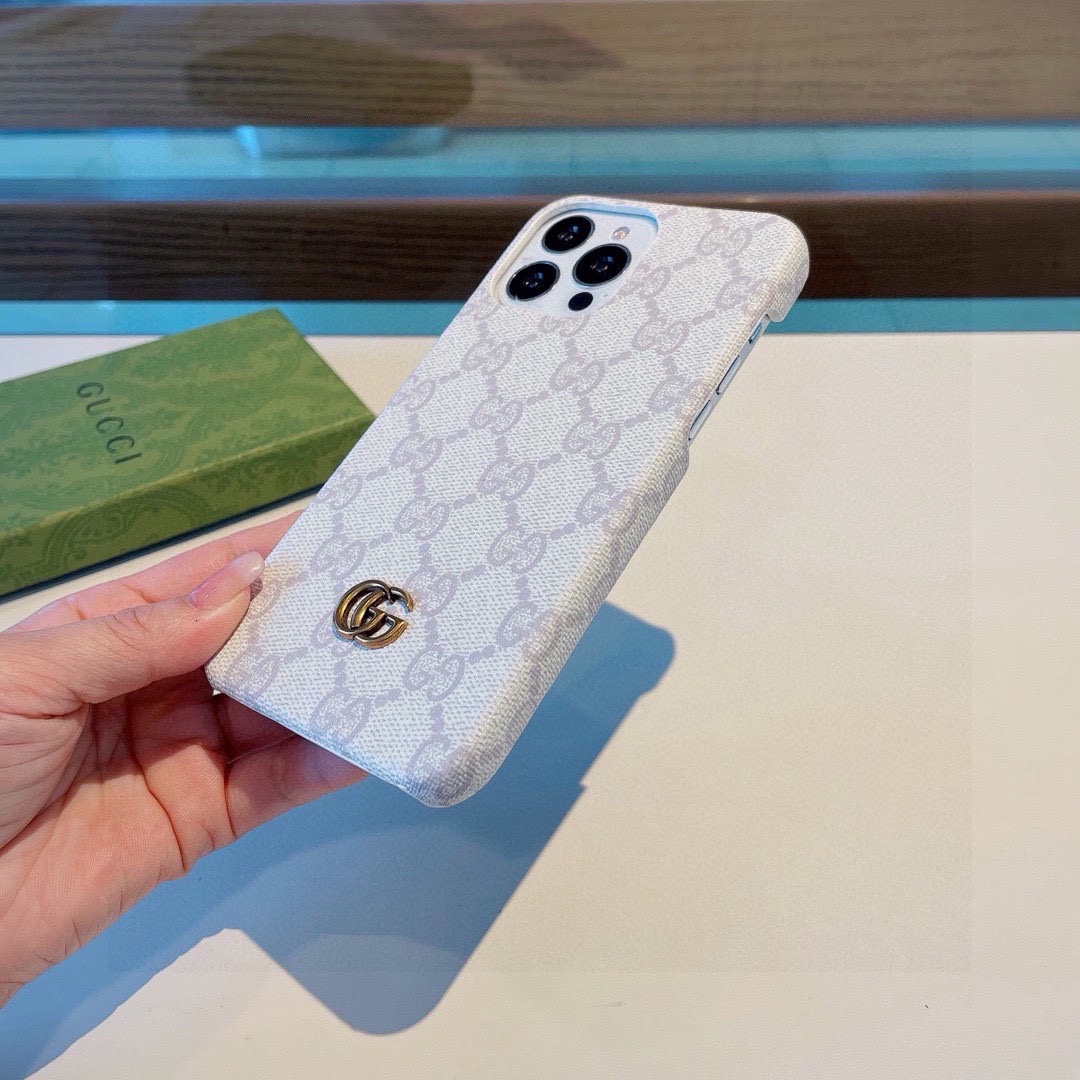 Gucci Classic Monogram Phone Case | Metal Logo & Polished Edge, In Sync with Official Launch