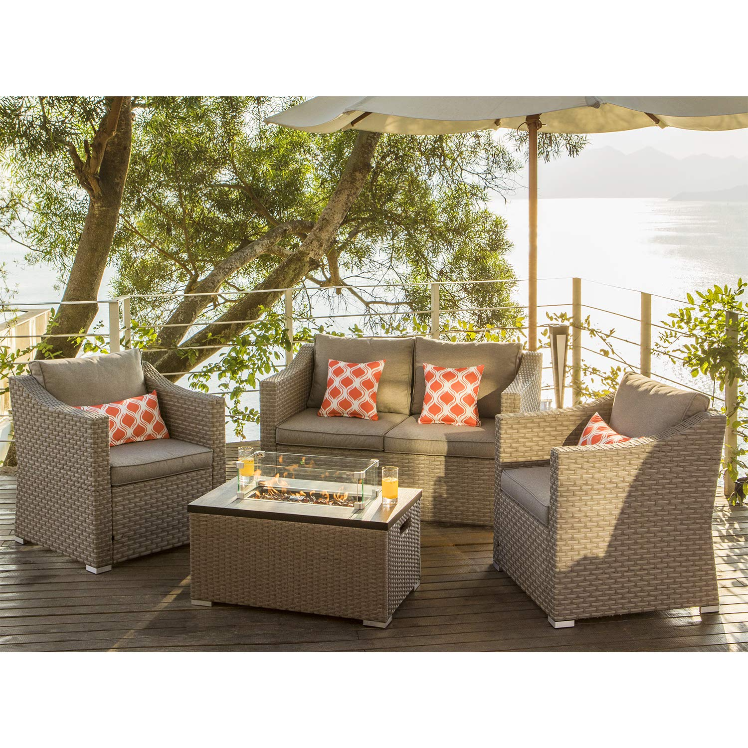 5-Pc Fire Pit Table Furniture