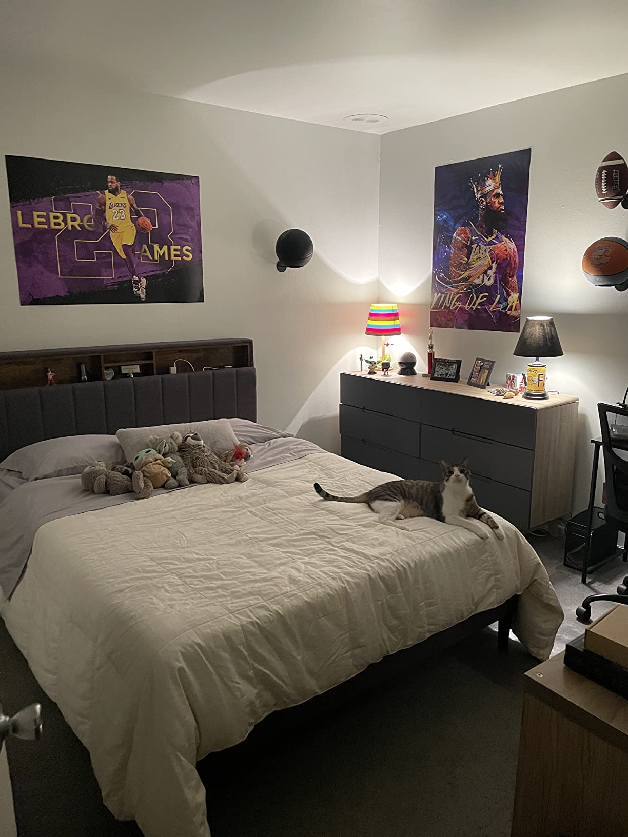 Queen Bed Frame with USB Ports and Outlets