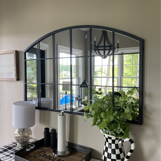 Kaxton Window Pane Metal Mirror
