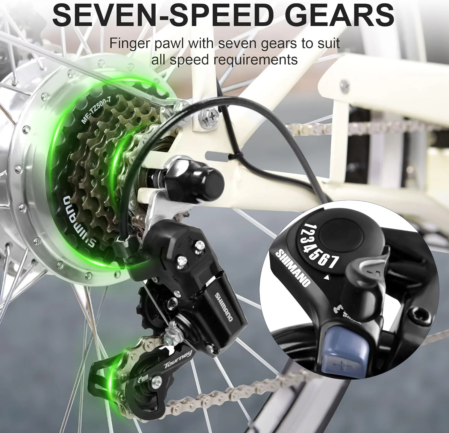 Gpower 22in Electric City Bike, 750W Peak, 48V
