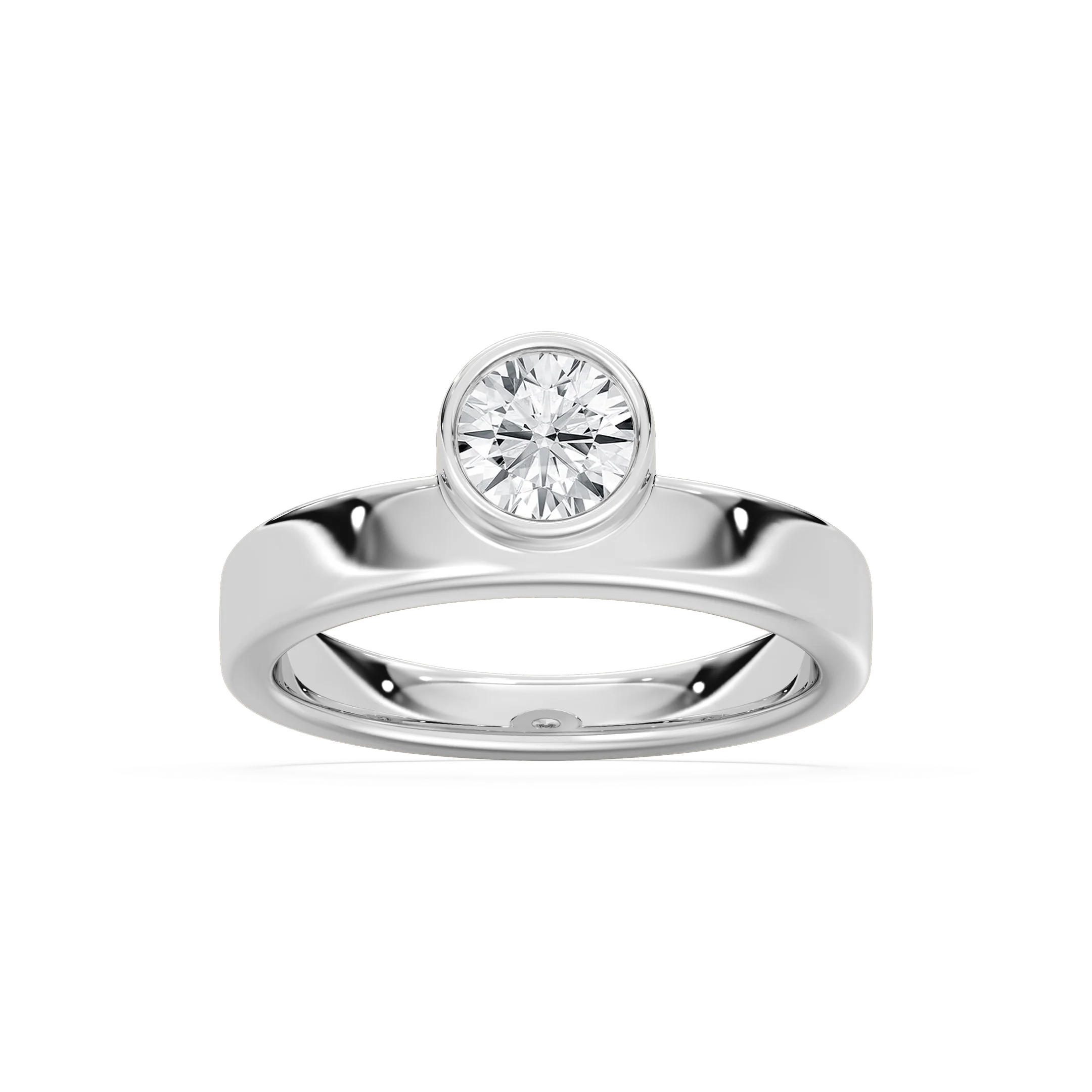 Rachel 3/4 ctw Round Lab Grown Diamond Bezel Promise Ring