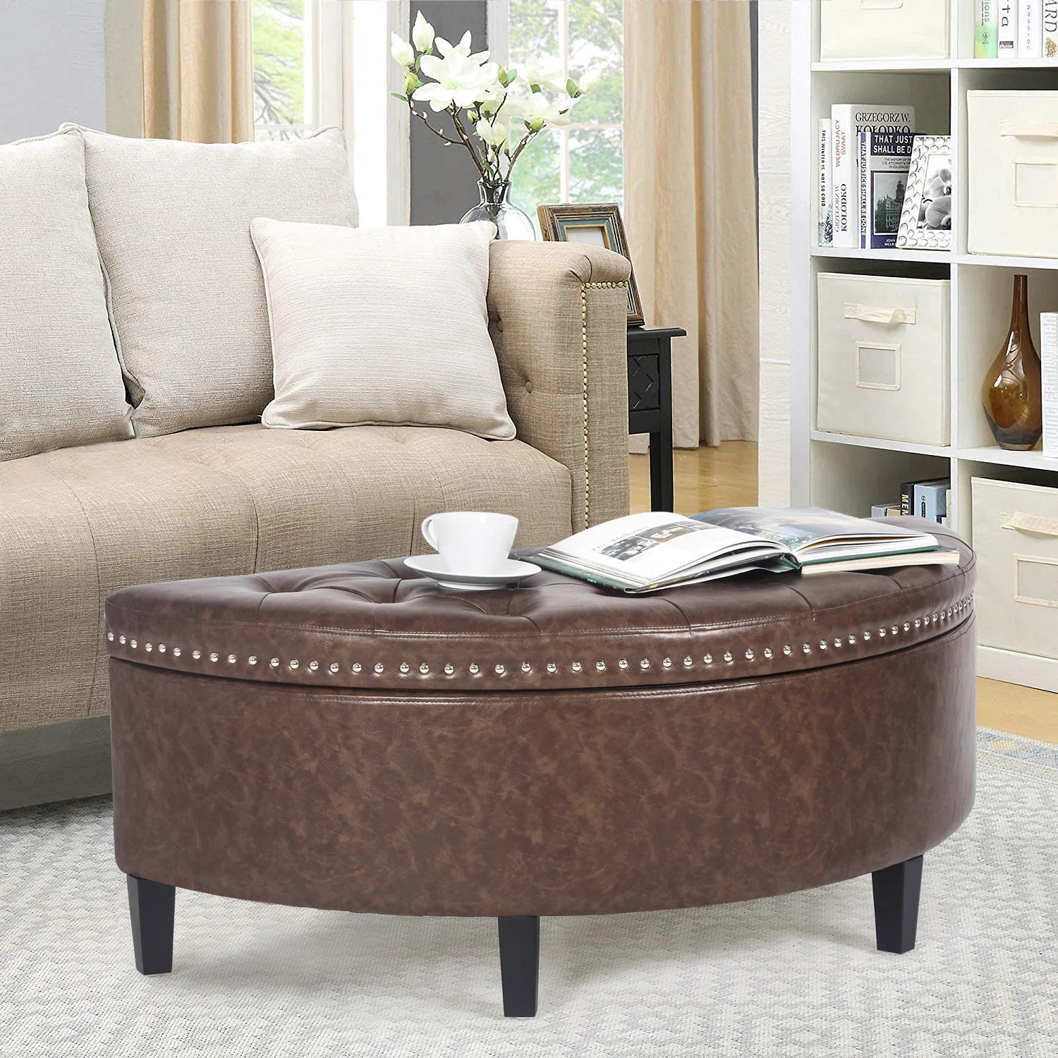 Roxann Upholstered Flip Top Storage Bench