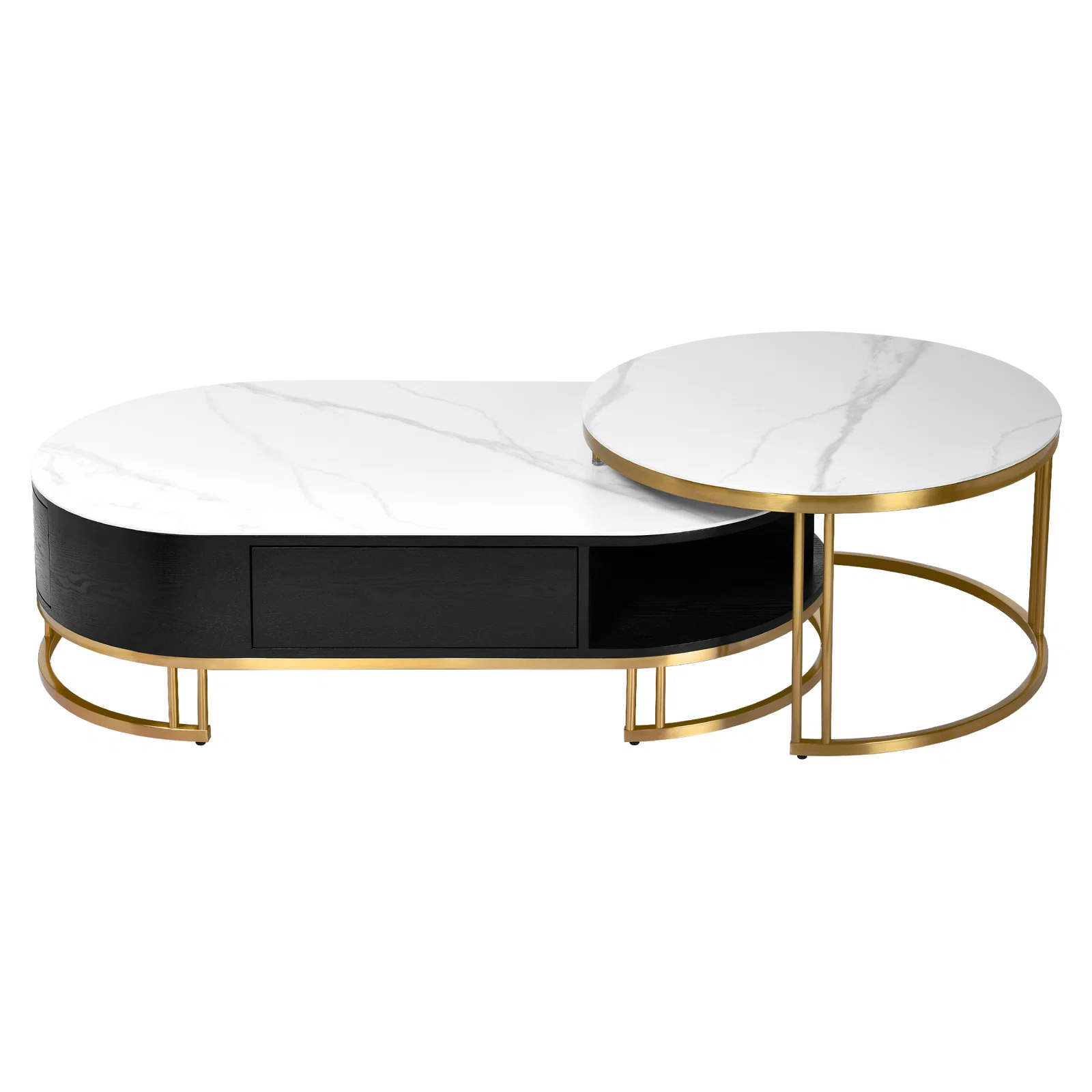 Dessa Sled/Frame 2 Nesting Coffee Tables with Storage