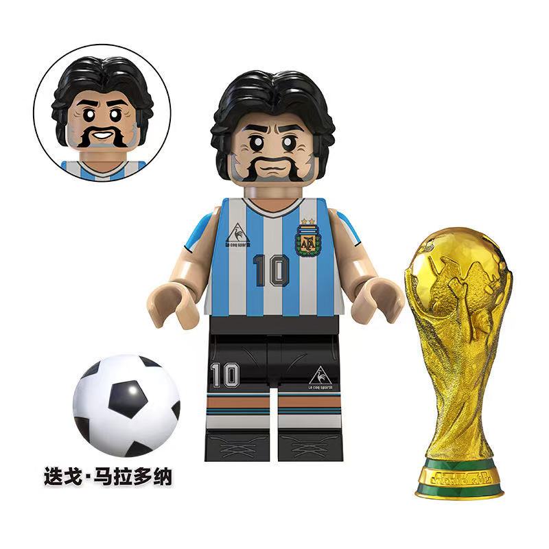 Football star building block toys