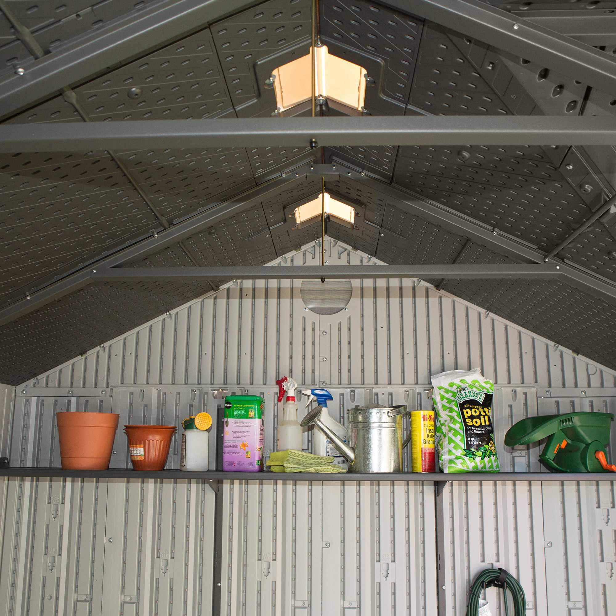 【Storage Shed】10 x 8 Ft. Storage Shed, Gray