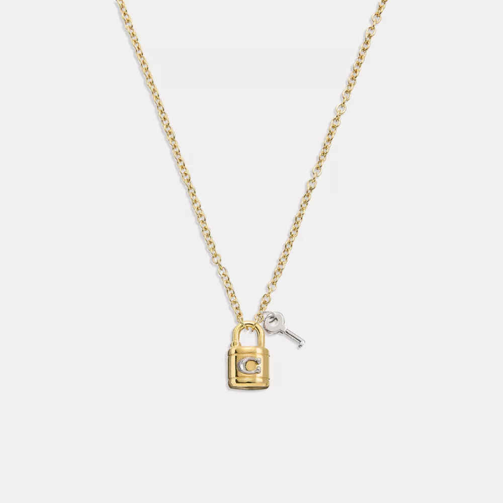 COAthtCH Signature Padlock And Key Necklace