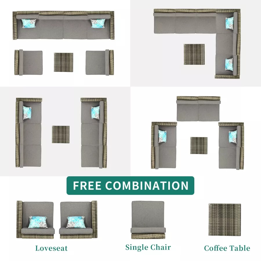 7 Piece Patio Furniture Set