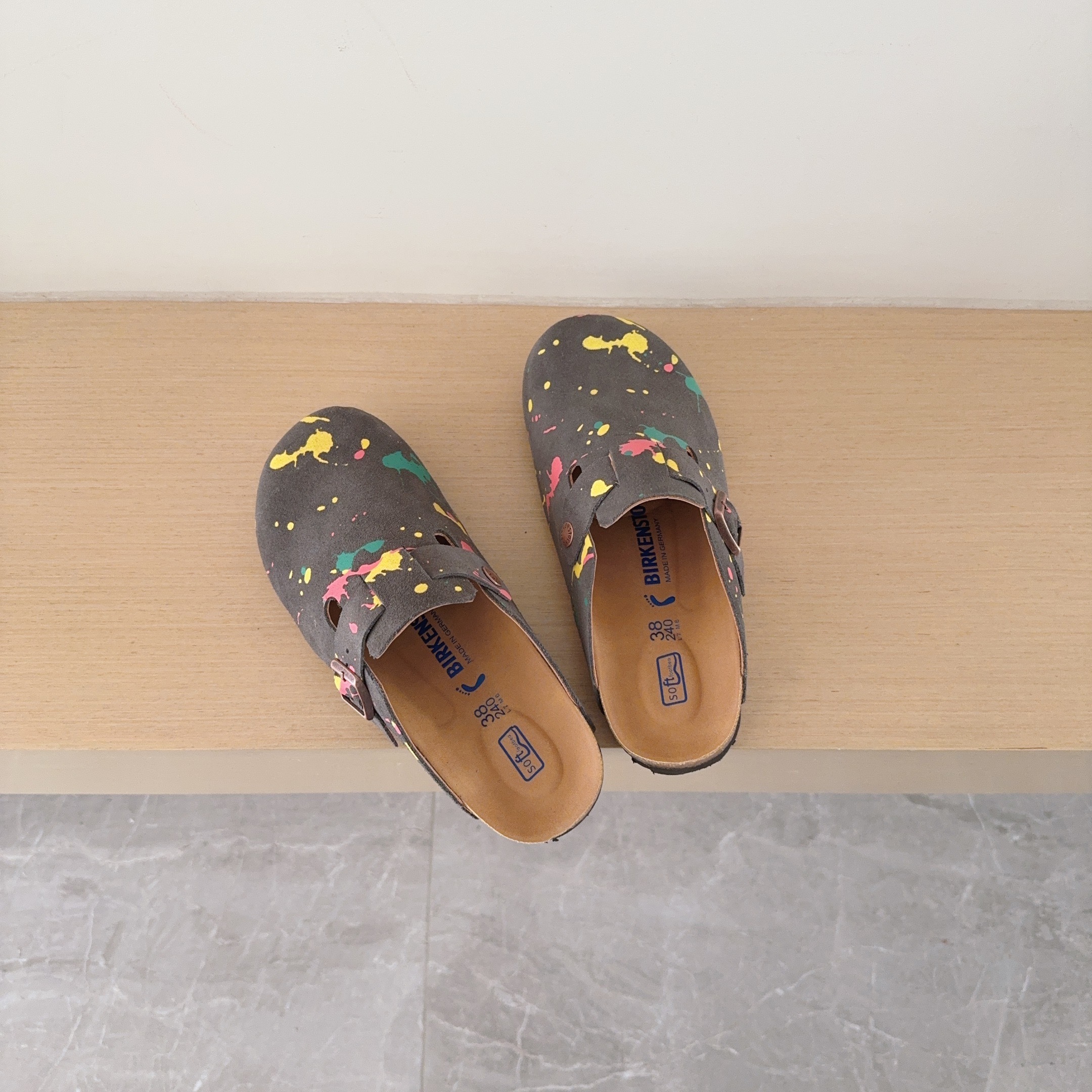 Splatter Graffiti Birken-Style Clogs