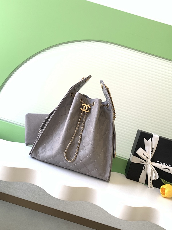 Chanel AS5311 Gray Caviar Hobo Bag