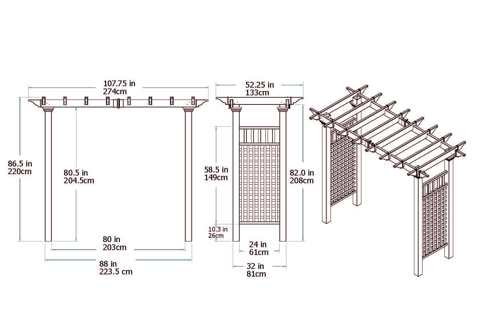 Fairfield Grande 111 x 86 Vinyl Arbor