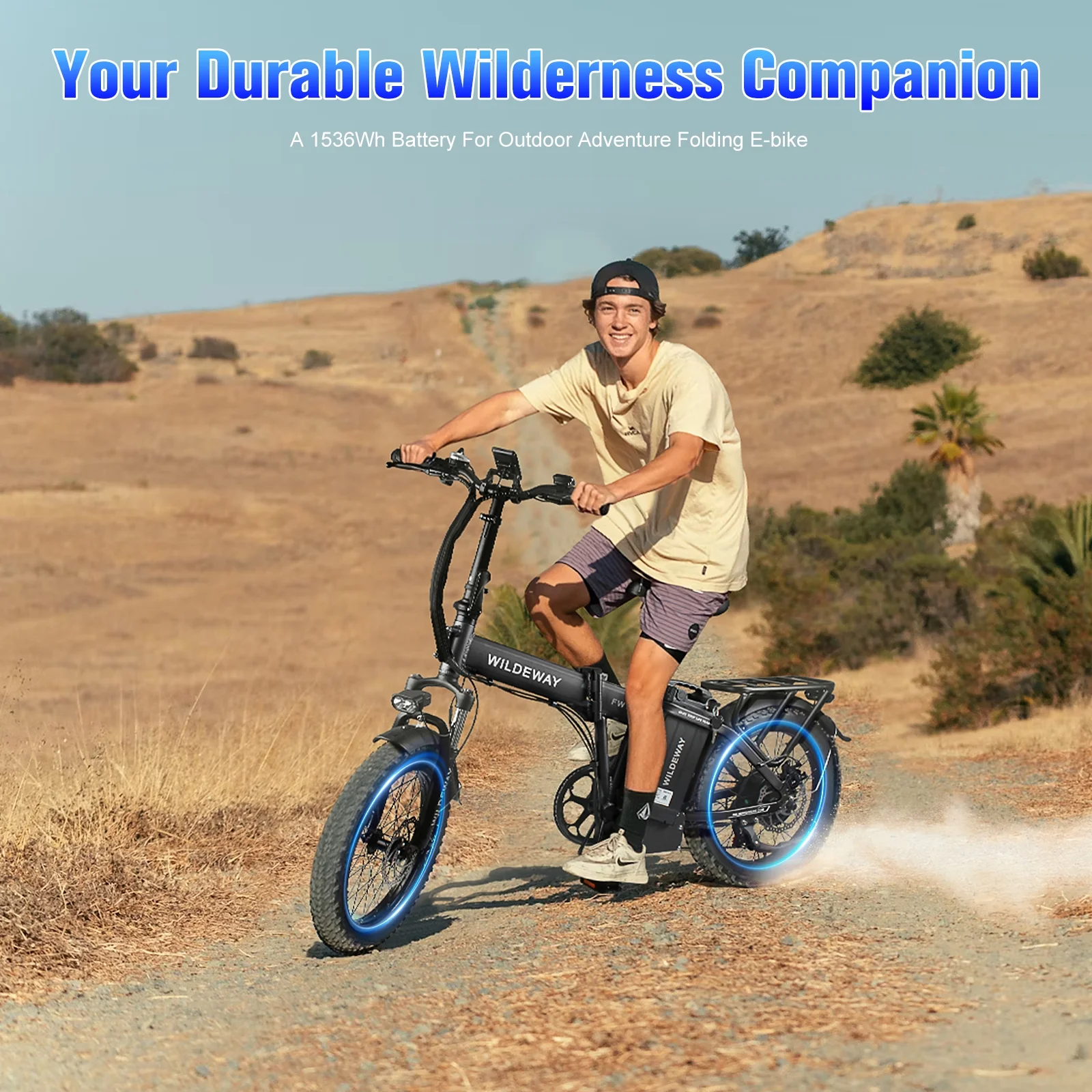 Wildeway 20in Folding Electric Bike, 750W, 48V 32Ah, Hydraulic Brakes