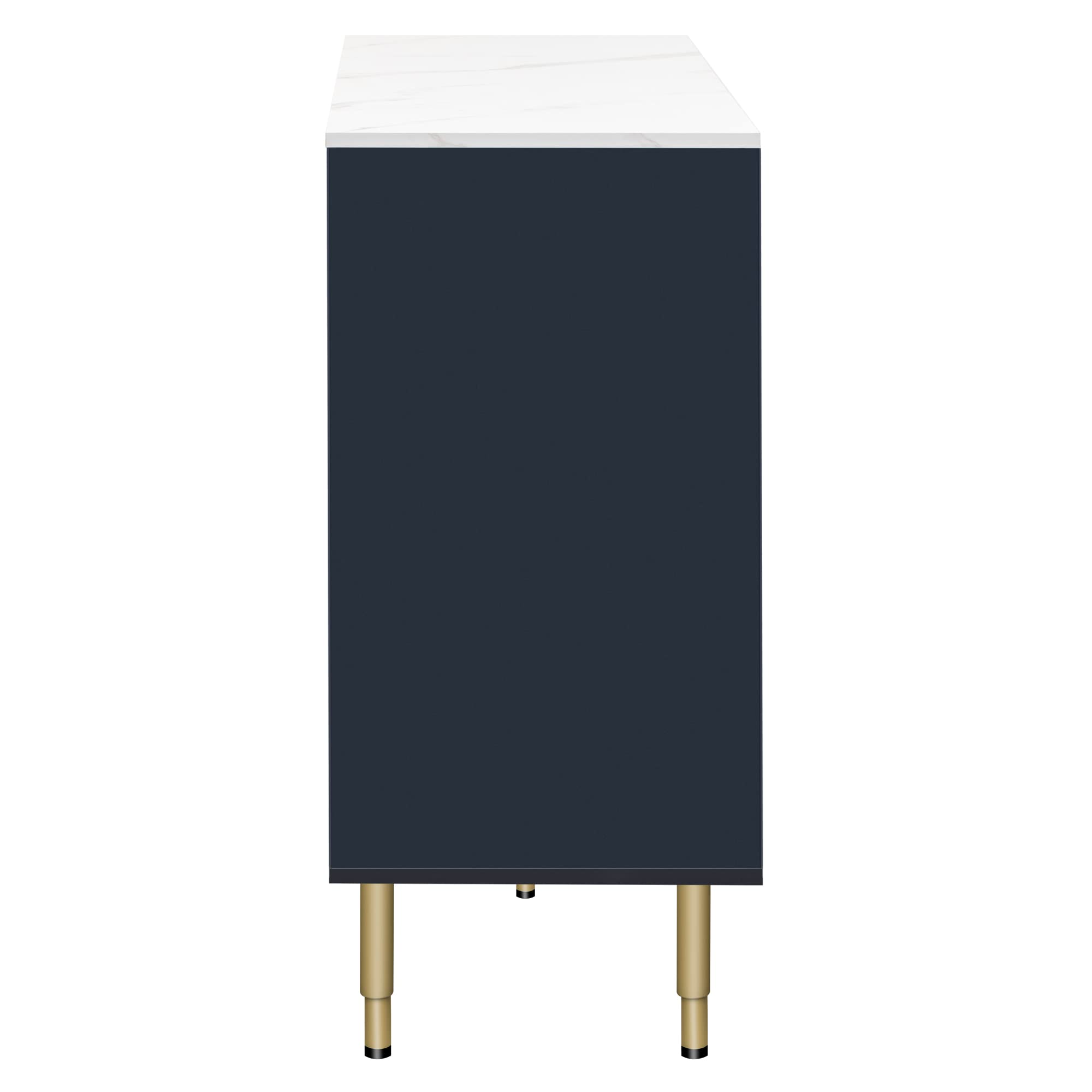 Modern Sideboard Cabinet Accent Buffet Storage Glass Doors