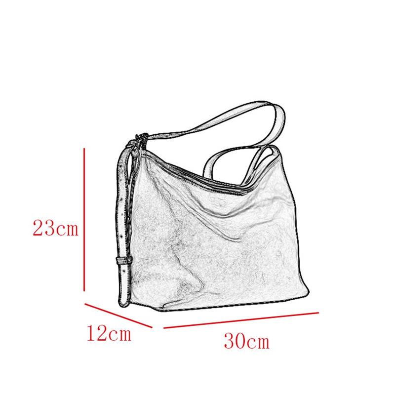 Soft Leather Hobo Shoulder Bag