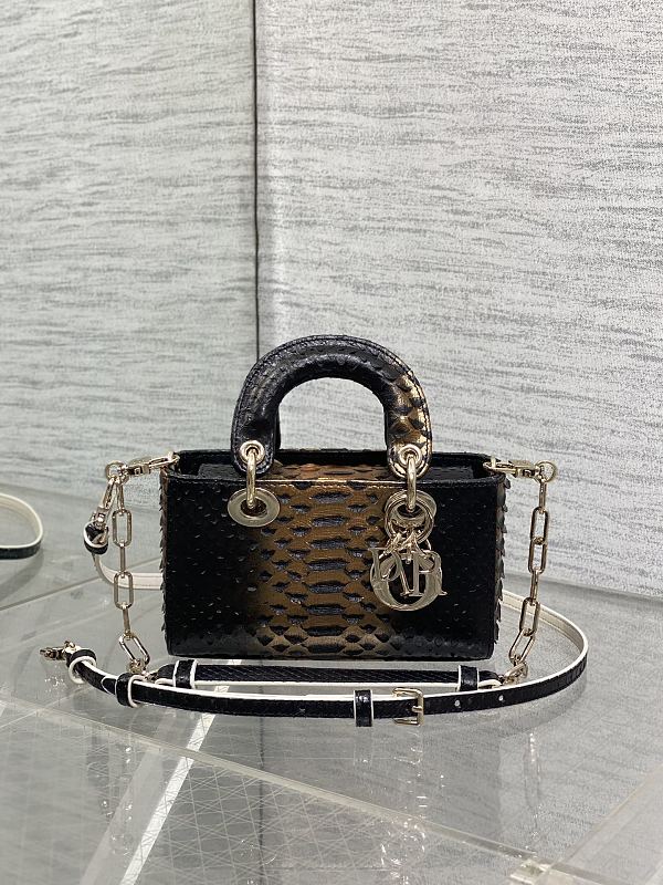 Lady D-Joy Bag Black Brown Python