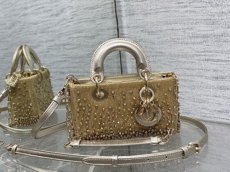 Lady D-Joy Bag Gold Crystal Beaded