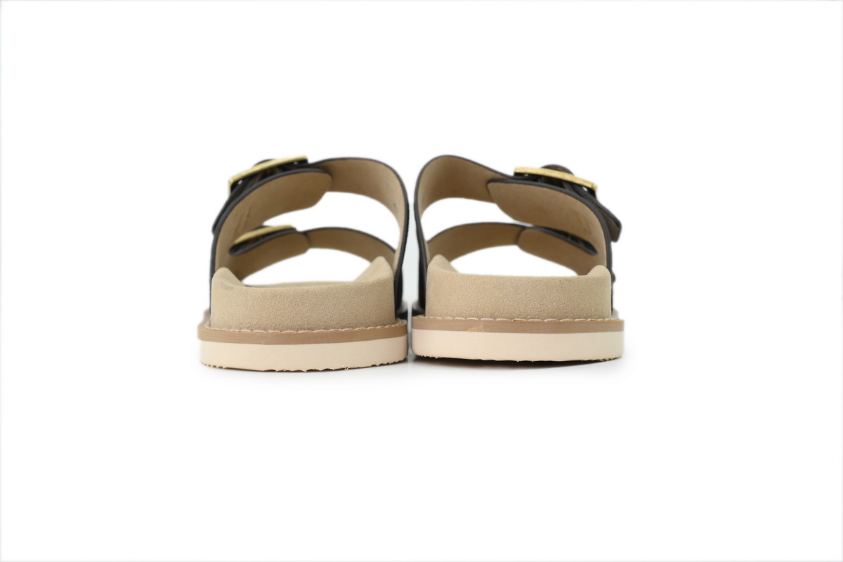 Brunello Cucinelli Suede Slide Sandals Coffee