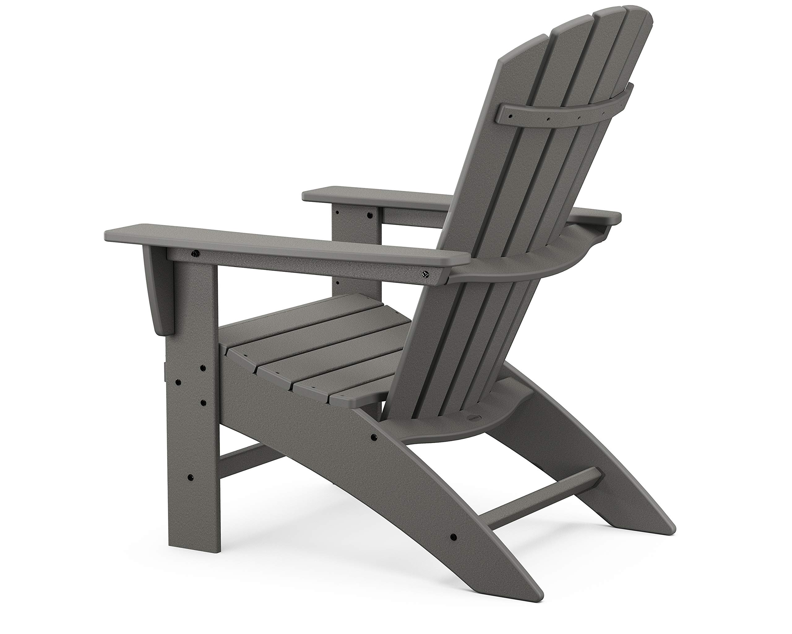 Nautical 3-Piece Curveback Adirondack Chair Set with Side Table