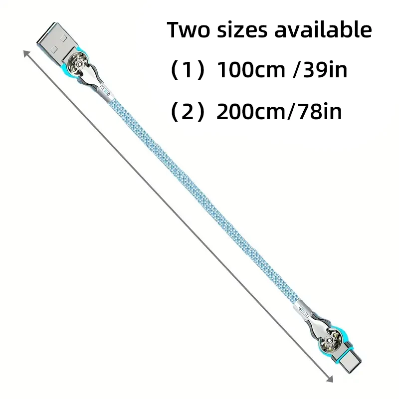 🔥Hot Sale 🔥Double elbow 180° rotating 3 in 1 charging cable