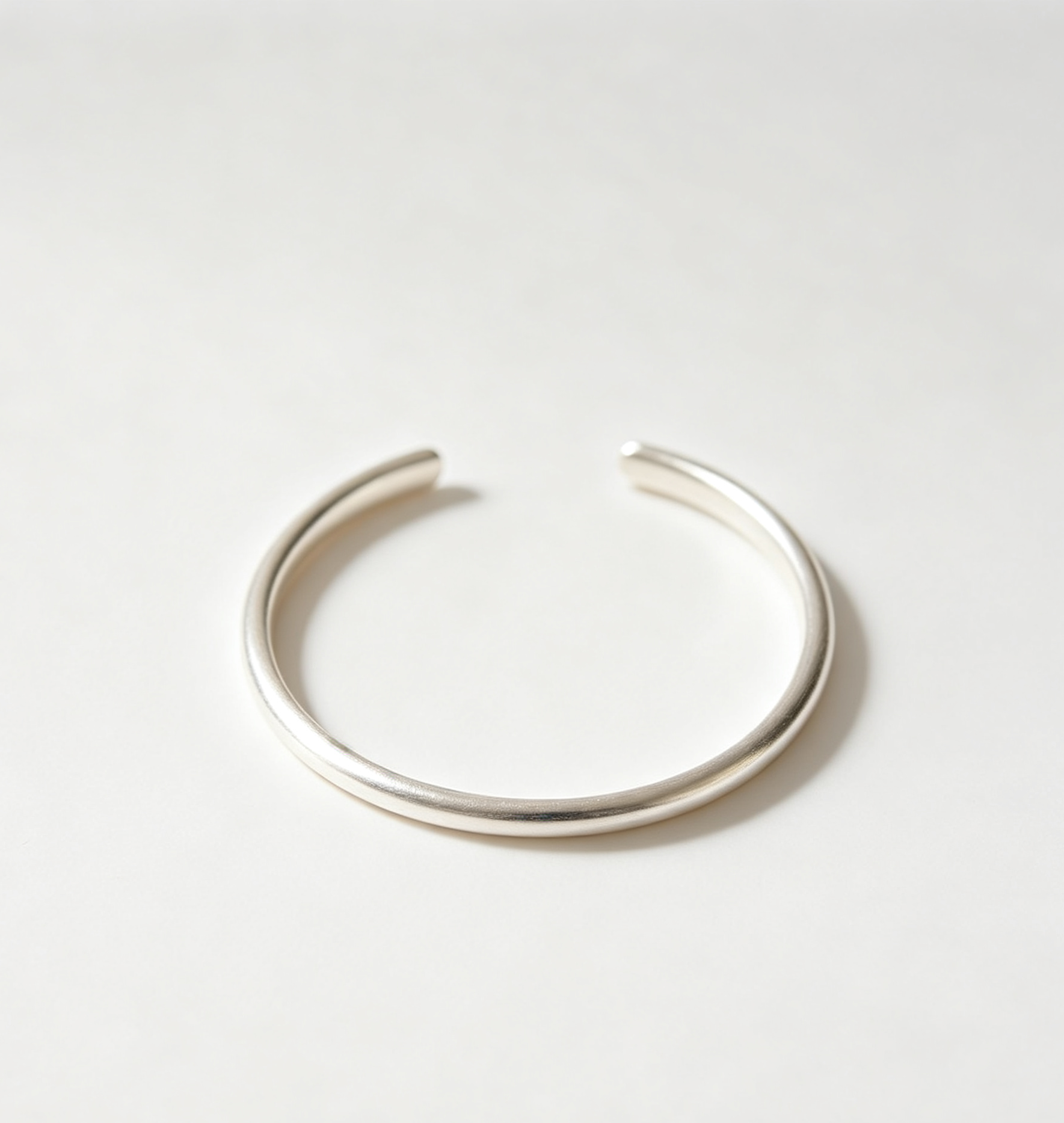 Smooth Silver Open Cuff