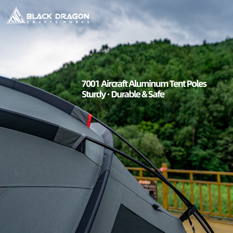 BLACK DRAGON S450 Cotton Canvas Tent Spherical Dome, Large Space, Windproof and Rainproof