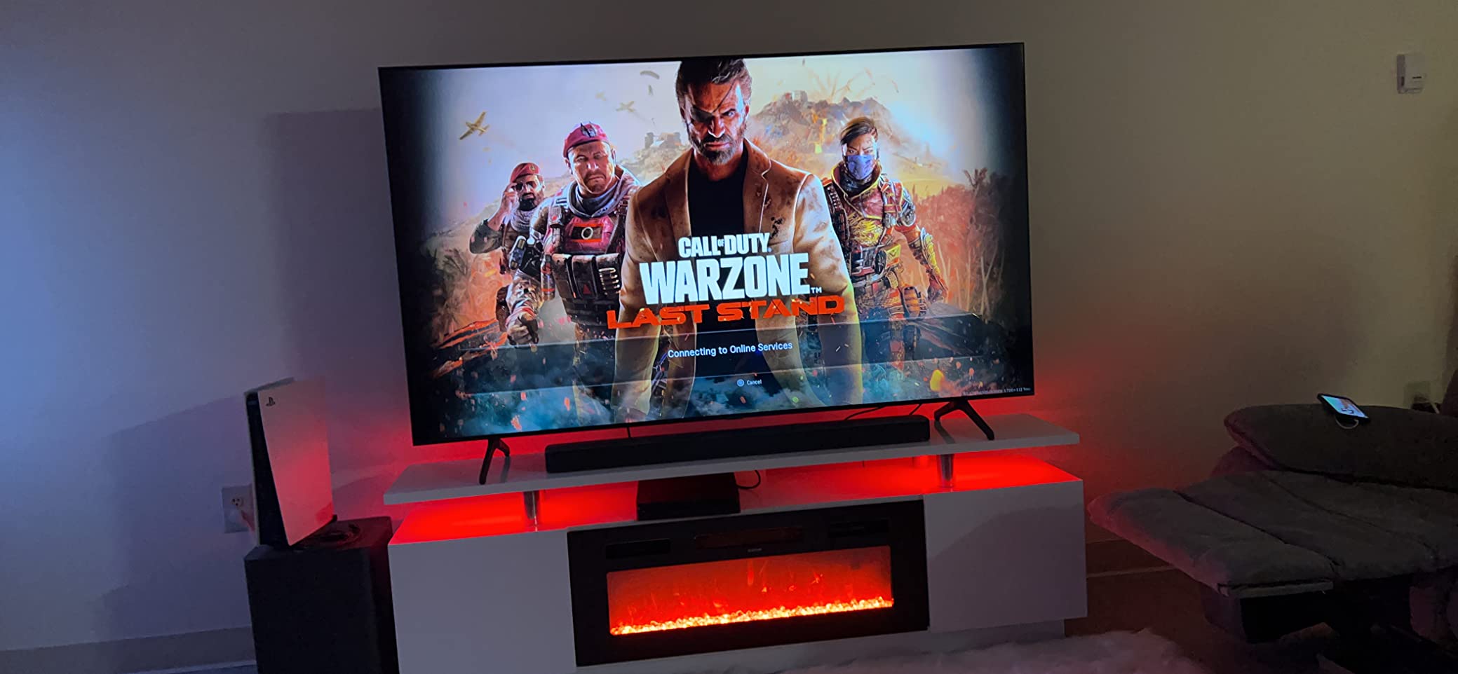 Fireplace TV Stand with 36