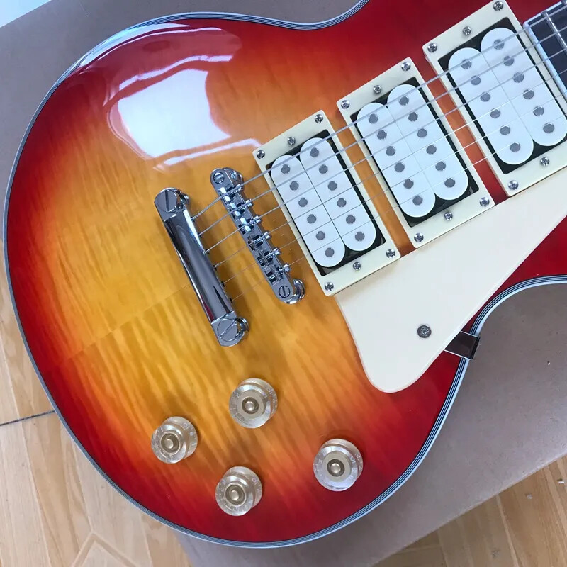 Ace Frehley Signature 3 Pickups Electric Guitar,High Quality Flamed Maple Wood